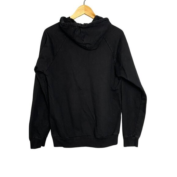 "Outdoorsy" 100% Organic Cotton Black Hoodie Size Medium - Picture 3 of 5